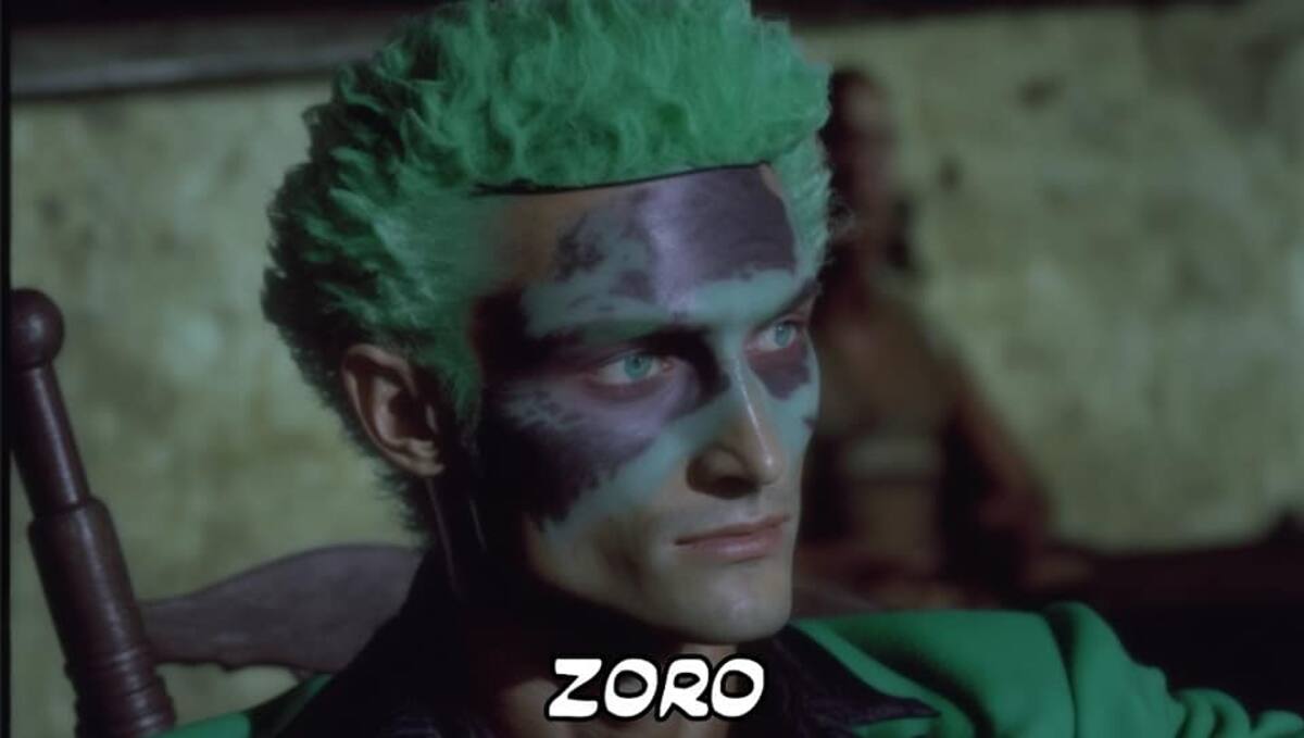 Descubre cómo una inteligencia artificial imagina a Zoro en un live action de la década de los ochentas.