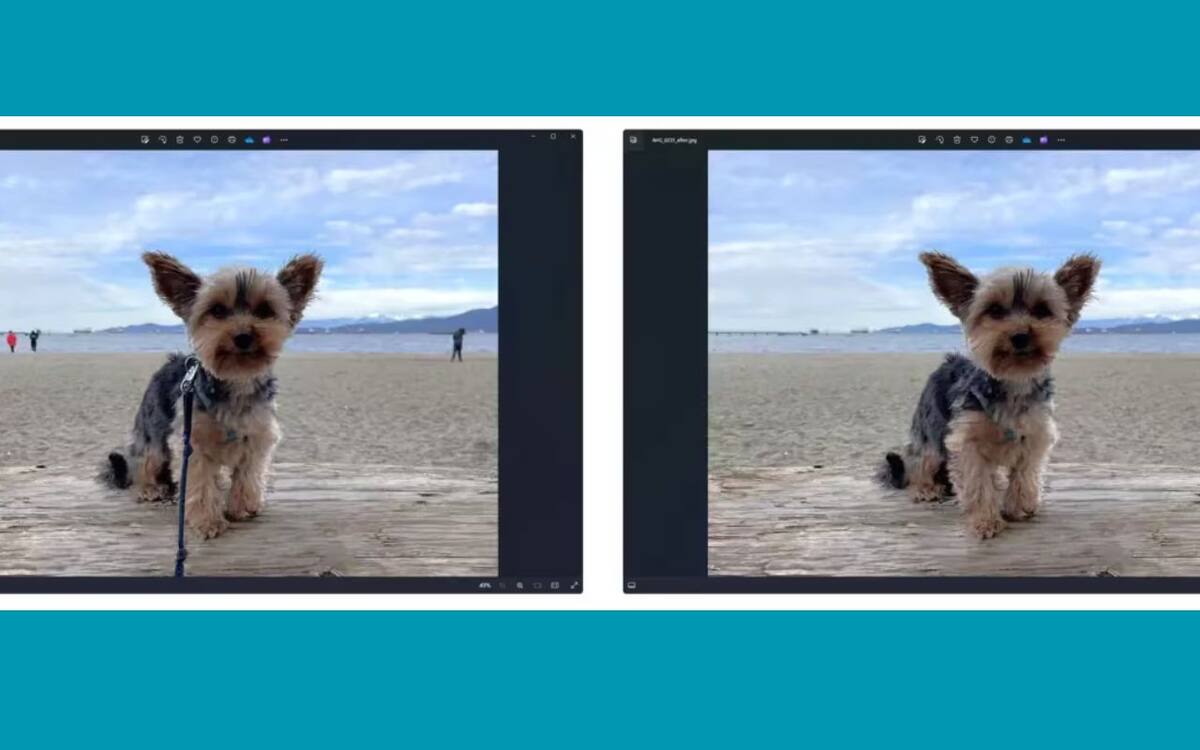 La herramienta automática se integra en la aplicación Fotos, facilitando la edición para millones de usuarios en todo el mundo. Fuente: Windows.