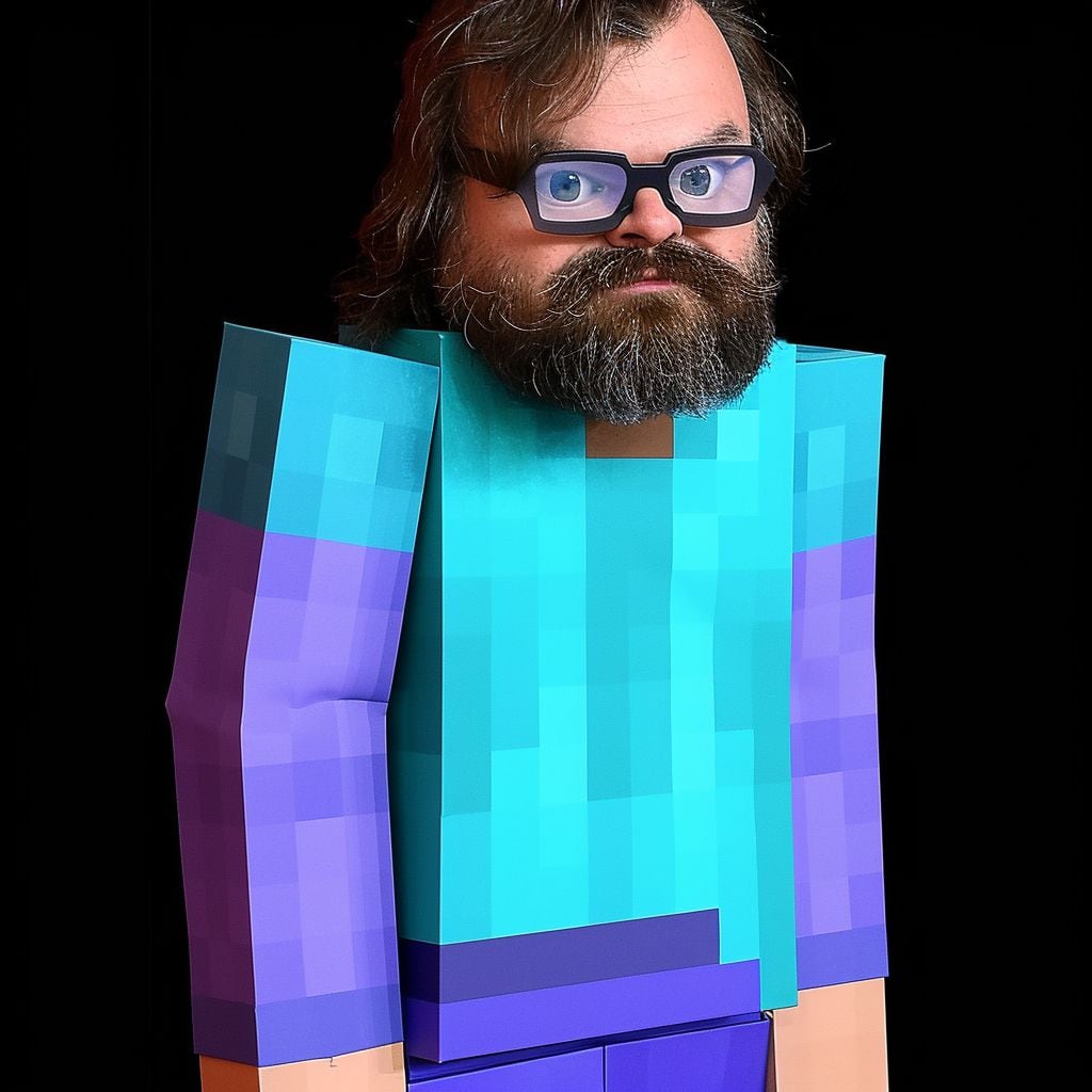 Así Se Vería Jack Black Como Steve De Minecraft, Según Inteligencia ...